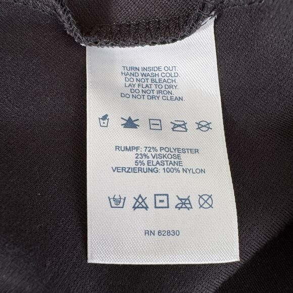 Lands’ End Floral Velvet Fit & Flare Dress XL Goth Preppy Old Money Holiday Blck - Picture 5 of 7